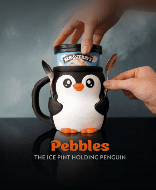 Pebbles, the Penguin Ice Pint Holder
